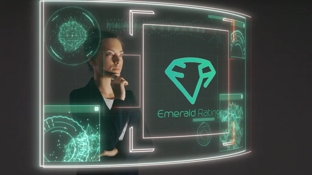 Business Woman with Hologram